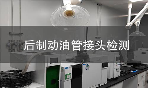 后制動油管接頭檢測