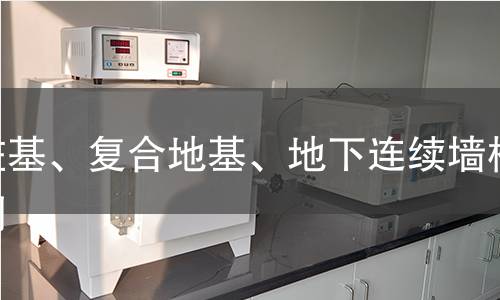 樁基、復(fù)合地基、地下連續(xù)墻檢測