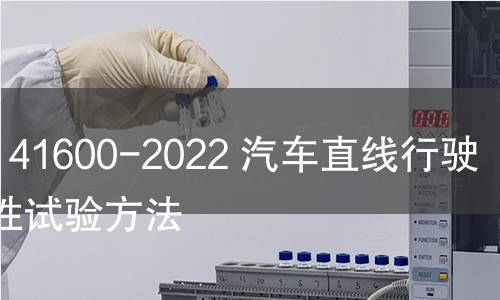 GB/T 41600-2022 汽車直線行駛穩(wěn)定性試驗(yàn)方法